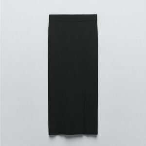 Zara rib knit midi skirt